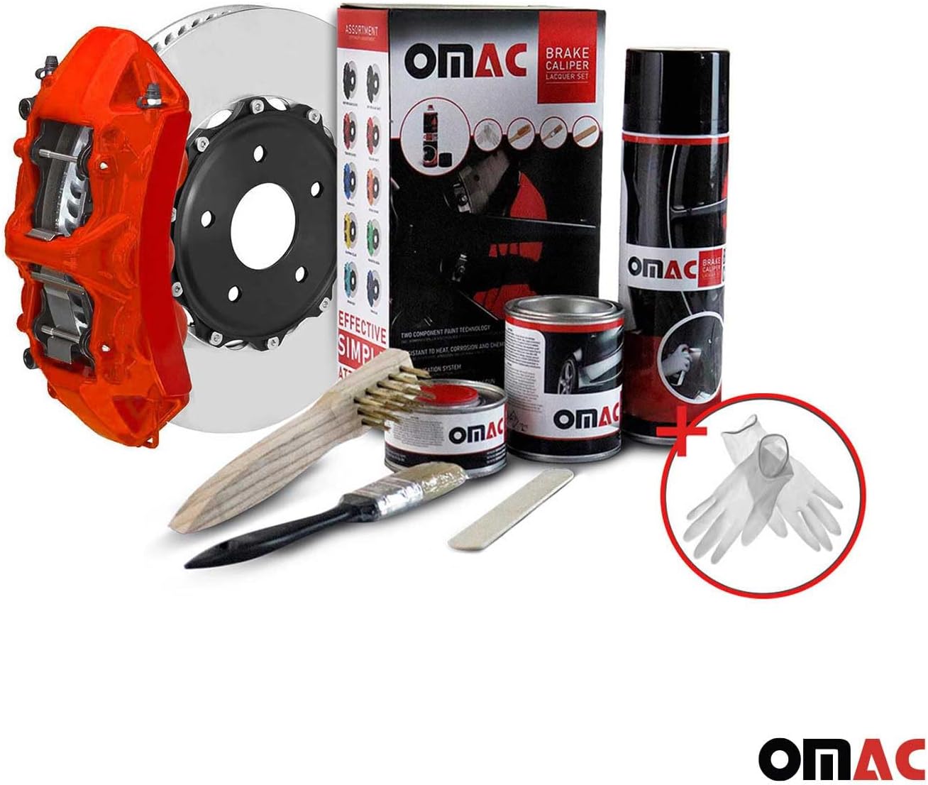 OMAC Brake Caliper Epoxy Based Car Paint Kit Texas Red Matt High-Temp