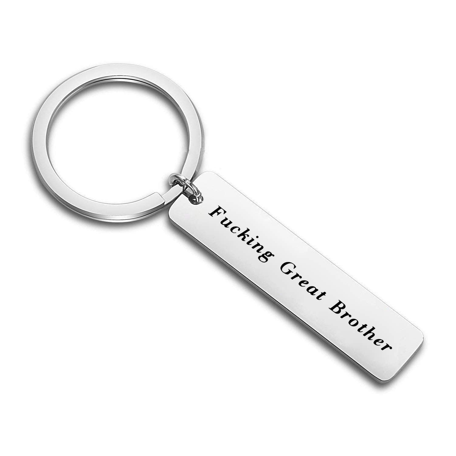 BEKECHBrother Gifts Fucking Great Brother Keychain Family Jewelry Gift for Brother from Sister