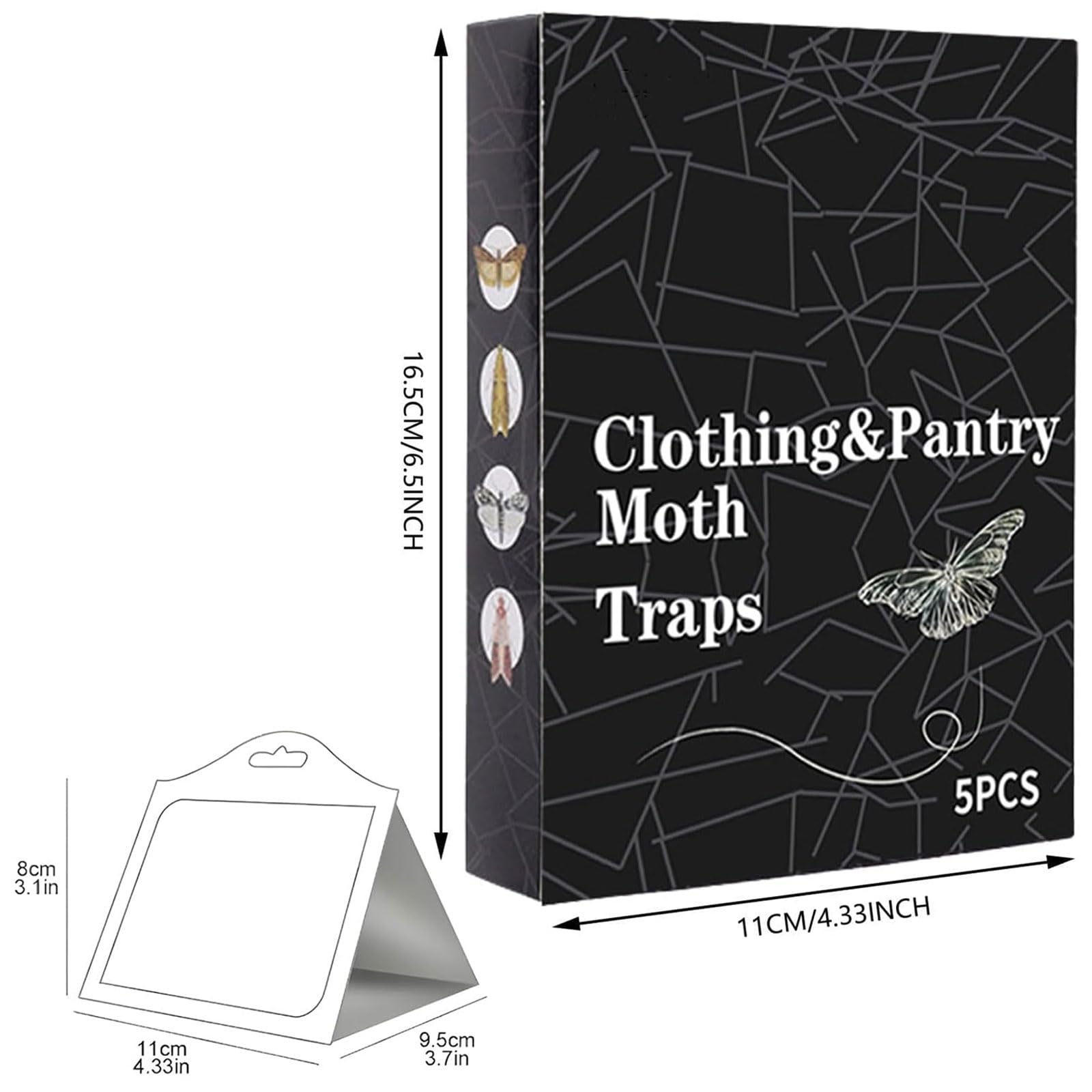 10 Packs Moth Traps for Clothing and Pantry,with Pheromones,More Effective Moth Traps Pantry,Placed in Kitchen,Closet,Cabinet,Storage Rooms,Cupboard - 2