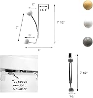 Vista 4 de Sobre la puerta 2 ganchos de metal estante cromo/gris