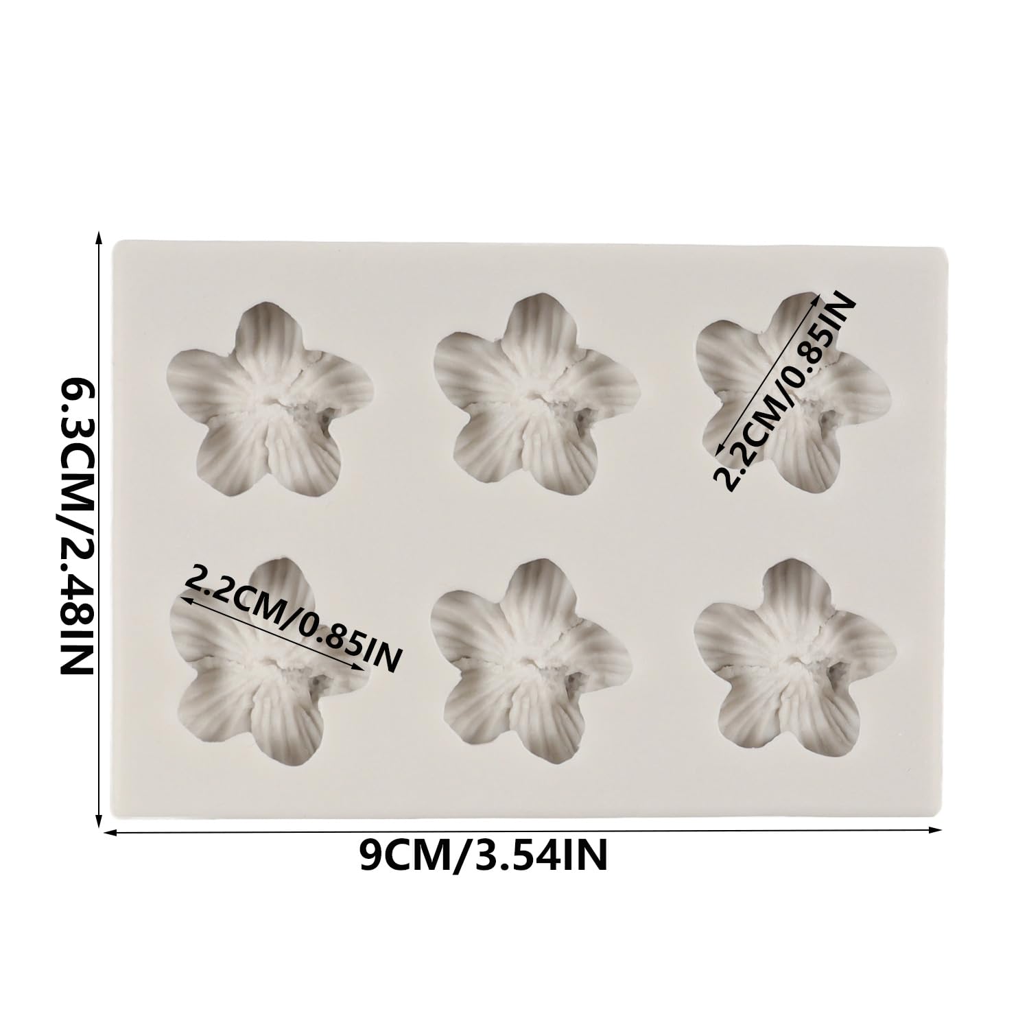 Flower Silicone Mold Hibiscus Flower Fondant Molds for Cake Decoration Cupcake Topper Candy Chocolate Desserts Gum Paste Polymer Clay