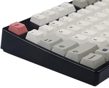 9009 Keycaps,Cherry Profile Custom Keycap Set ,Dye Sublimation PBT keycaps,Full 108 Key Set Gray White Mix Keycaps,for Mechanical Keyboard FC980M KBD75 61 68 87 104 keychron