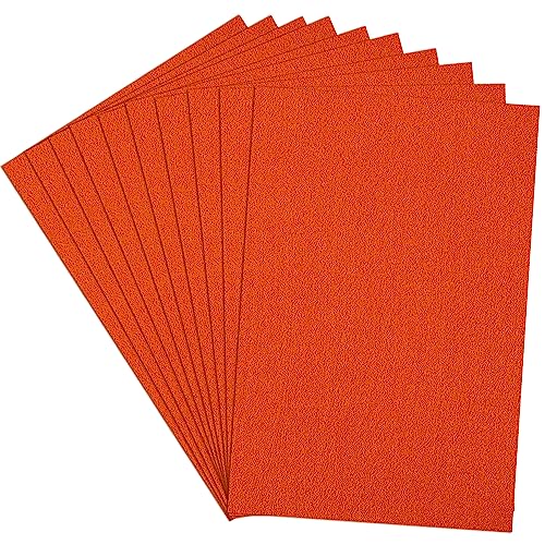 Image of Lakeer A4 Felt Sheets 29.7cm X 21cm Set 10 Orange Colour 1mm Thickness for Kids School DIY Crafts Patchwork Embroidery Project.