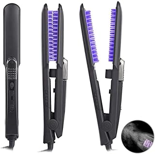 Piastra Capelli Professionale I capelli elettrici portatili a vapore da massaggio non danneggiano la piastra per capelliAdatta a Tutti i Tipi di Capelli