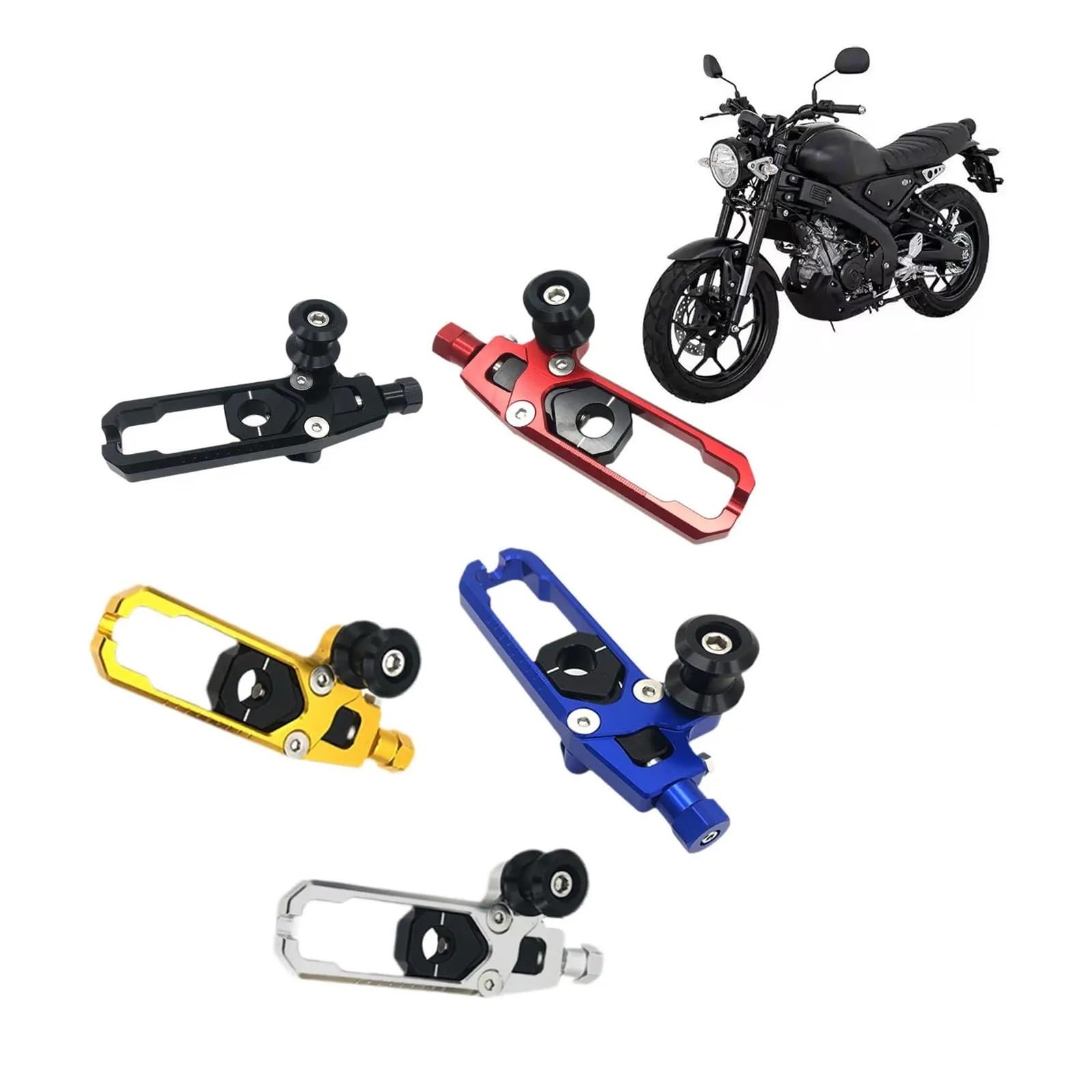 Nadaje się do motocykla, napinacza, narzędzia regulacji łańcucha napinacz łańcucha stałego biegu(Silvery)