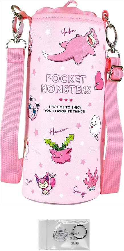 Amazon ポケモン ペットボトルホルダー L 保冷 ペットボトルカバー ボトルケース 500ml対応 ポケットモンスター ピンク 当店オリジナルロゴ入りリング 2点セット ペットボトルホルダー リング 水筒 マグボトル用アクセサリー オンライン通販