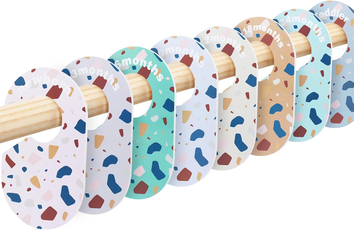 Baby Dividers For Clothes ABOOFAN 7pcs Wooden Baby Closet Dividers Swan Baby Clothing Size Age Baby Clothes Dividers Wardrobe