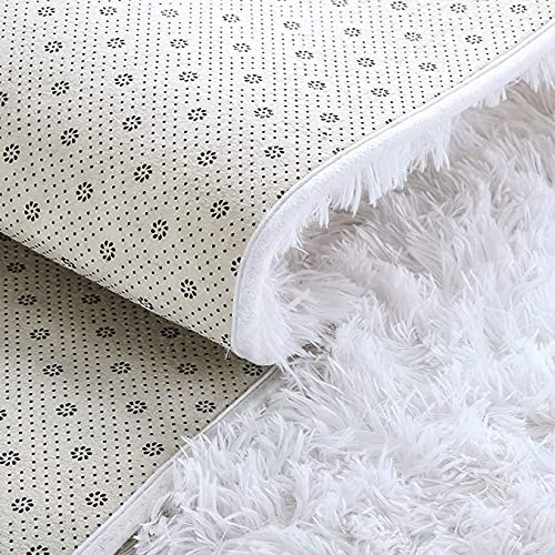 Ultra-saugfähiger rutschfester Kunstfell-Teppich, weicher Schafsfell-Stil, für Wohnzimmer, Schlafzimmer, Badezimmer, Rot, 50 x 120 cm