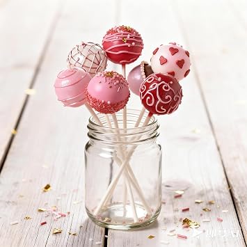 300Pcs Lollipop Making Tools: 100 Paper Sticks & 100 Cake-Pop Bags and 100-Twist Ties, Cake-Pop Bags and Lollipop Sticks for Cakes-Pops & Candy Packaging