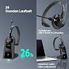 Earbay Bluetooth Headset with Microphone Wireless Noise Cancelling Headset Includes USB Dongle and Convenient Mute & Charging Station for Computer/Meeting/Phone/Call Center/Office