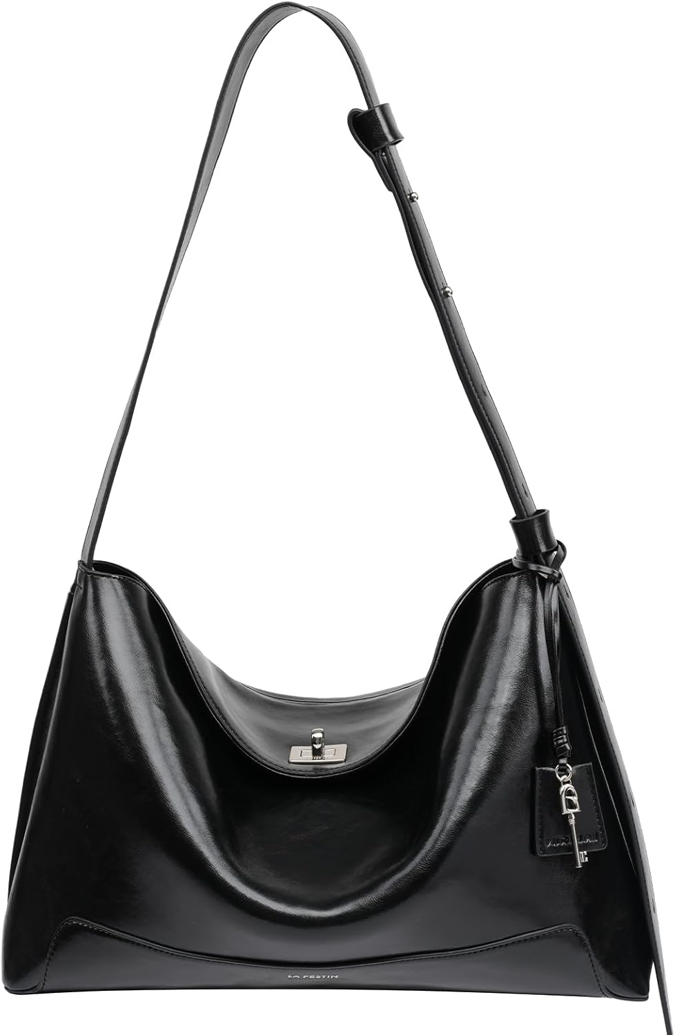 LA'FESTIN LAFESTIN Shoulder Bag for Women Genuine Leather Crossbody Bags Trendy Purse With Adjustable Strap for Daily Use