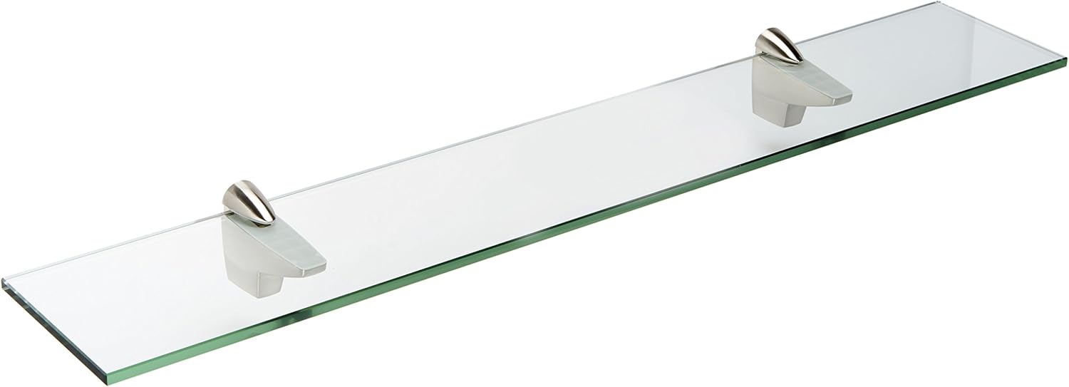 Spancraft Falcon Glass Shelf 12" X 42" in Brushed Steel