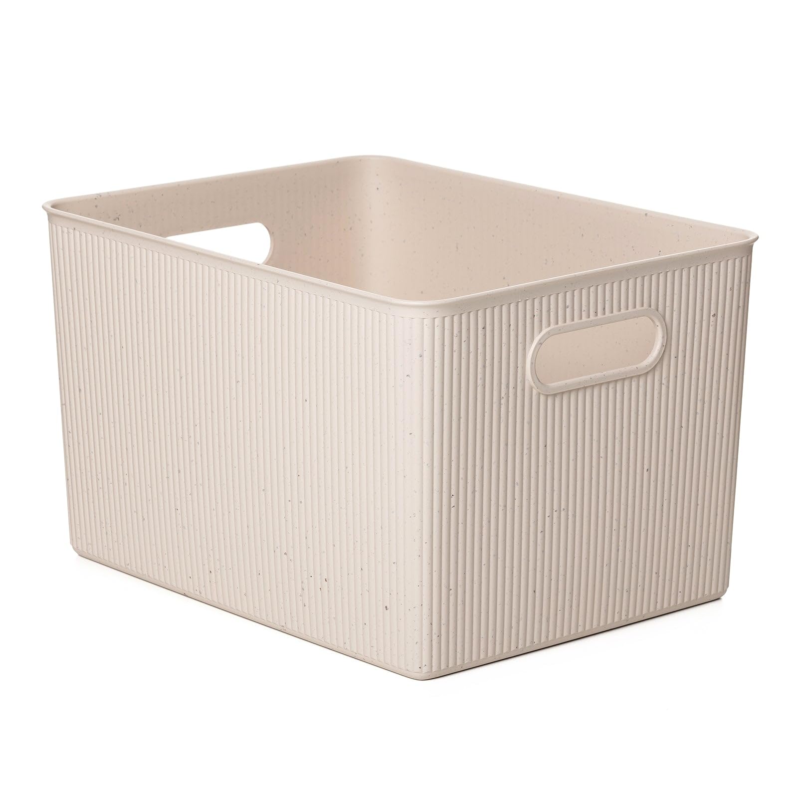 TATAY Plastic Storage Basket 22 L Baobab | Organizer Box | Integrated Handles | Compact and Versatile Design | 100% Recycled BPA-Free Plastic | 29.4 x 38.5 x 23 cm, Ecohome