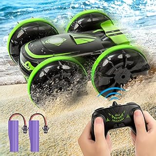 HIUME Remote Control Cars Boat Toy for Kids, 360° Rotating Amphibious Remote Controlled Car, 2.4 GHz Off Road Electric Racing Stunt Waterproof RC Car for 6,7,8,9+ Years Old Boys Girls Gifts