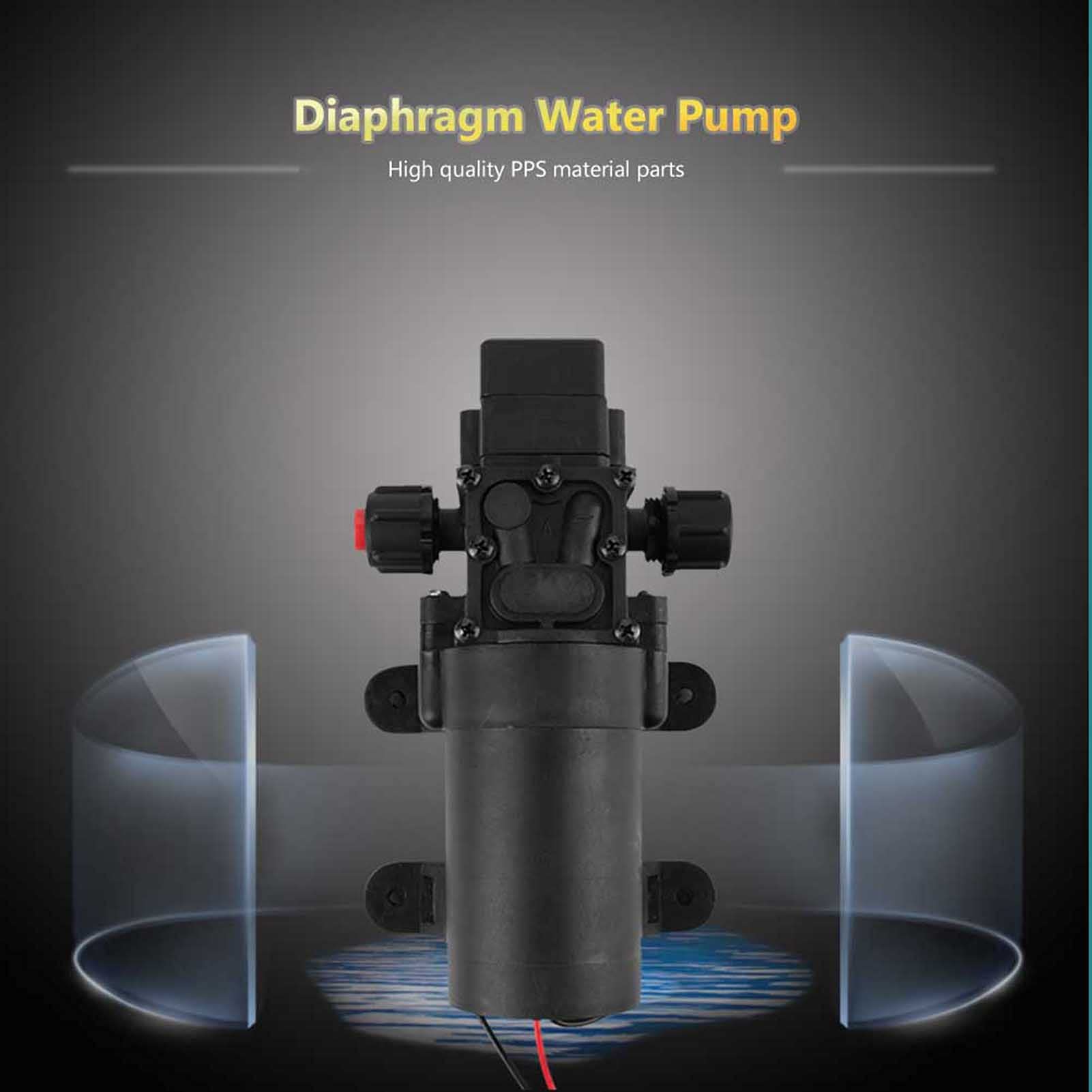Pompa Elettrica a Membrana 24 V 80 W 5,5 L/Min Portata Pompa Acqua ad Alta Pressione con Interruttore Automatico per Irrigazione del Giardino e Alimentazione Idrica