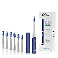 Vista 26 de Cepillo de dientes eléctrico Pop Sonic (azul rey) – Cepillos de dientes de viaje con batería AAA Cepillos de dientes eléctricos para niños con 2