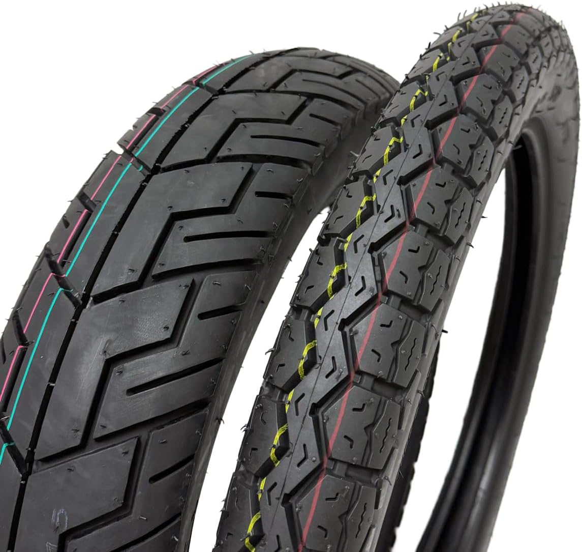 MMG TIRE SET COMBO: Front Tire 3.00-18 and Rear Tire 130/90-15 for Motorcycles 250cc