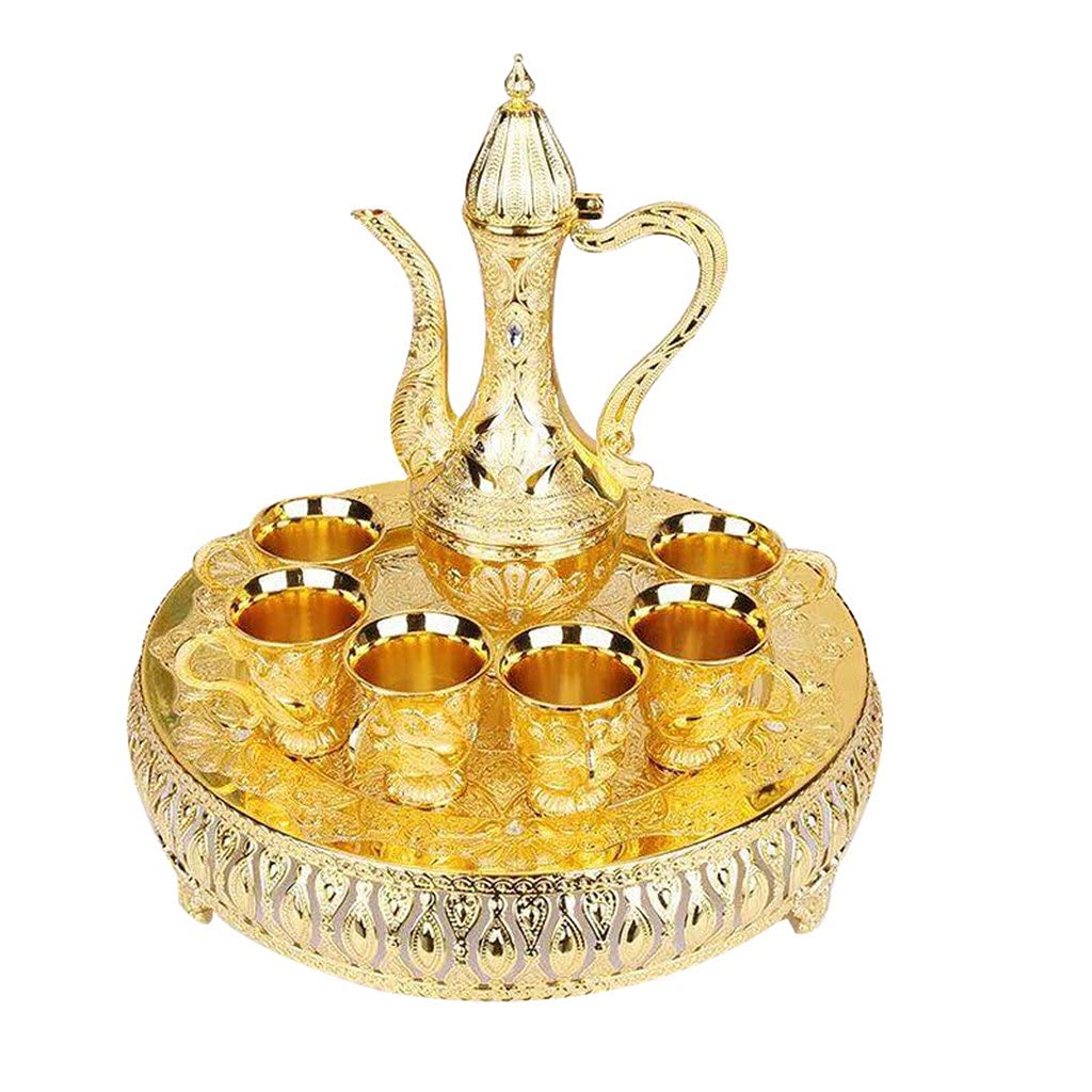 TYUHDUYUR Peacock Zinc Alloy Wine Separator European Wine Dispenser Relief Relief Wine Pot Set
