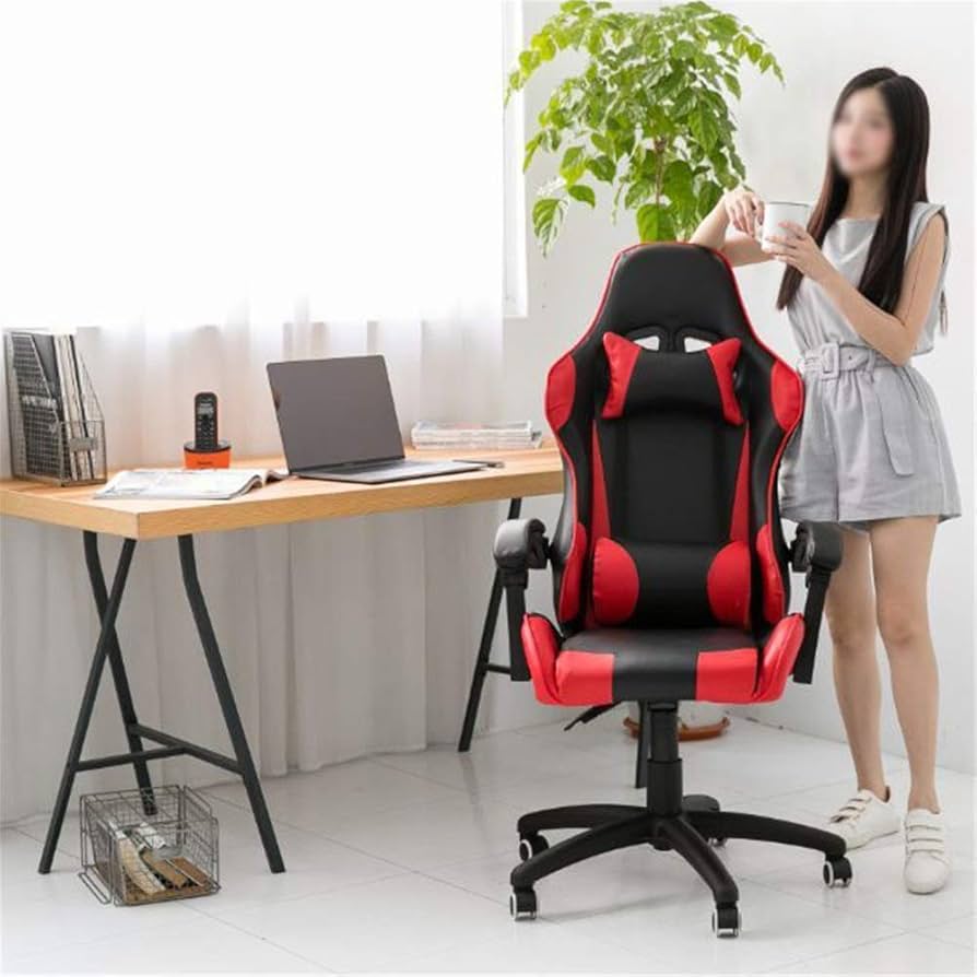 土日セール！早い者勝ち！ゲーミングチェアがこの価格！！大人気チェア Amazon.co.jp: ゲーミングチェア 大人のための腰椎サポートPU