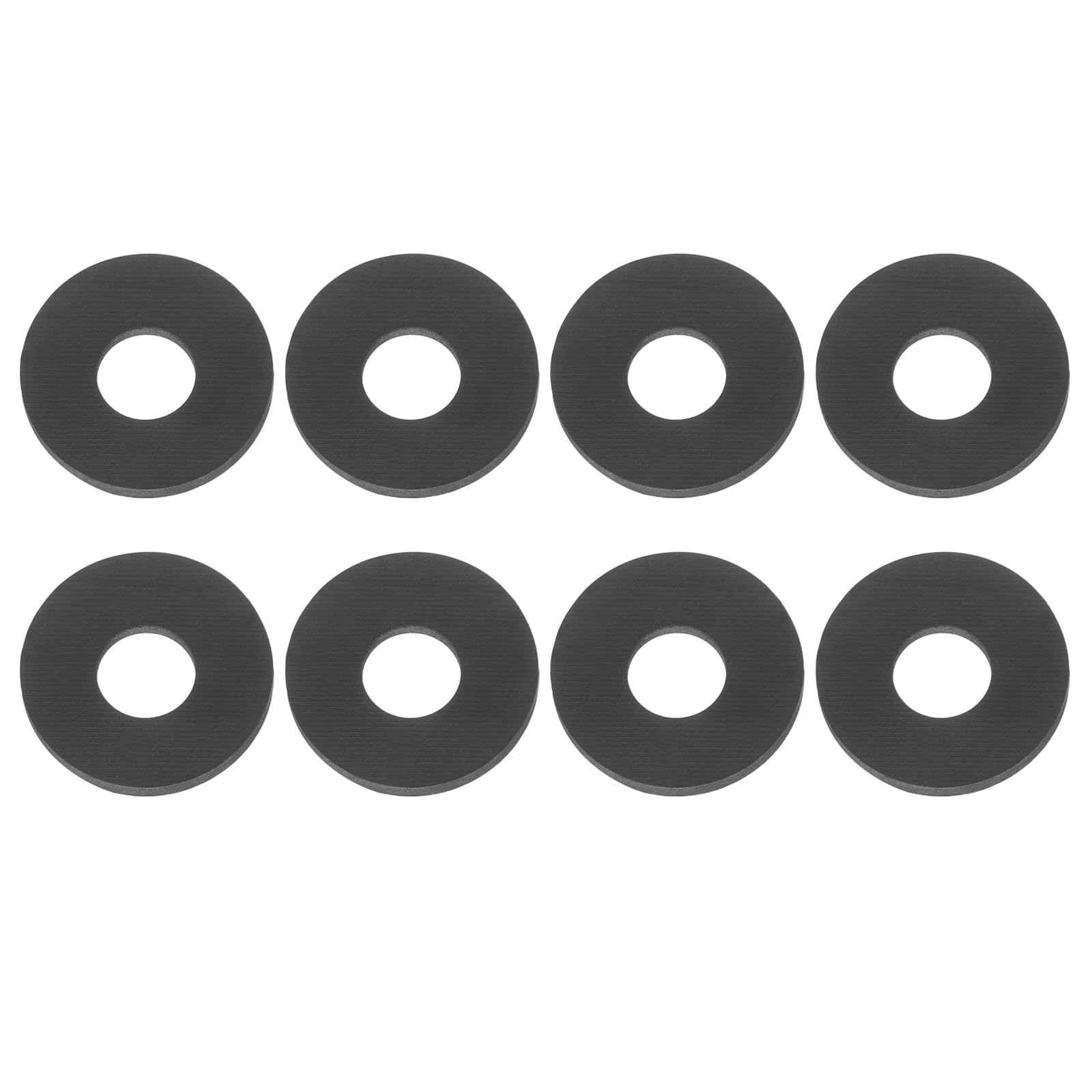 PATIKIL M8 Silicone Flat Washer, 8 Pcs 8mm ID 20mm OD Plain Washer Grommets O-Ring Sealing Gasket Spacer for Faucet Pipe Water Hose Shower Door Handles, Black