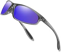 Vista 36 de Gafas de sol deportivas polarizadas para hombres, ciclismo, conducción, pesca, protección UV400 Marco negro mate A2/lente gris