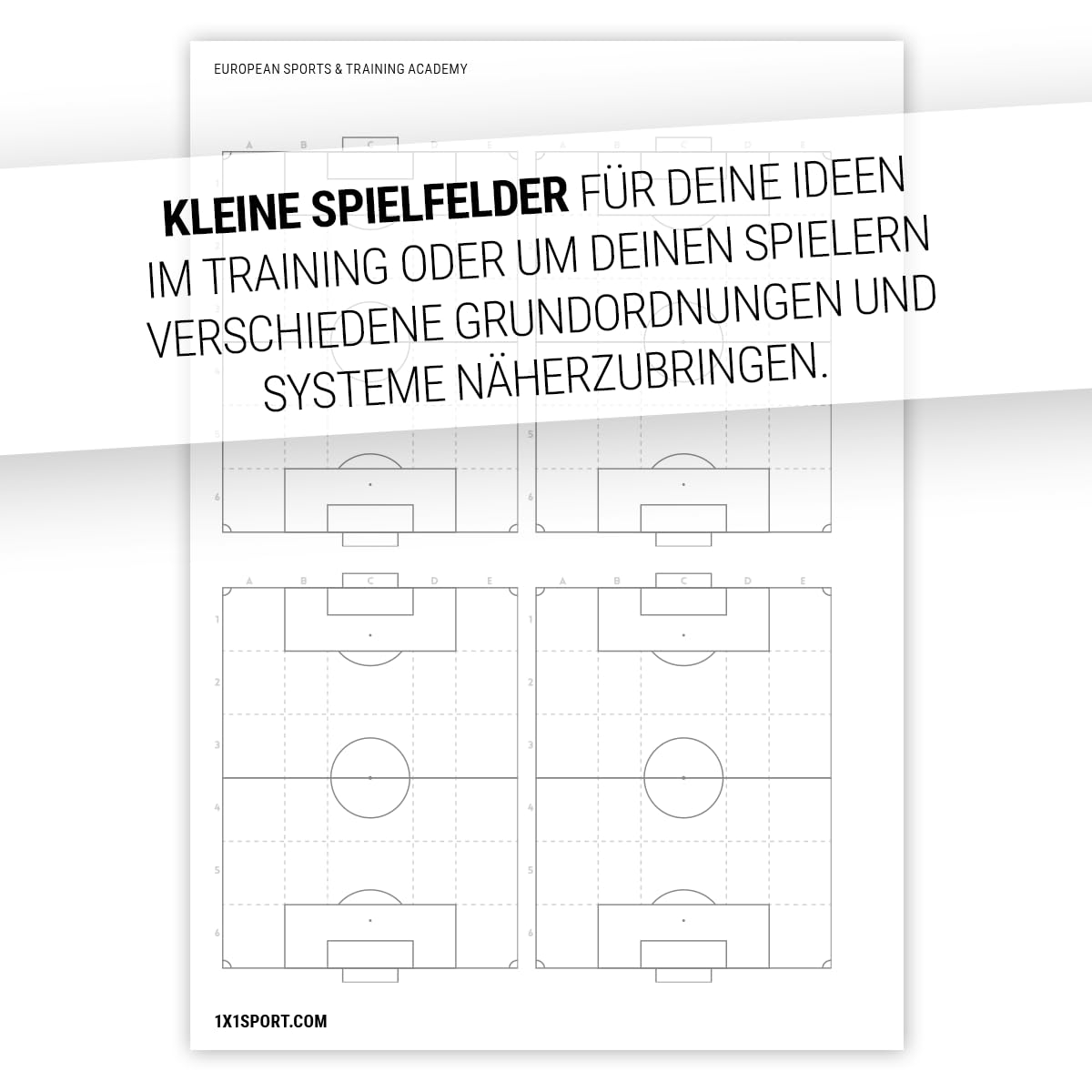 Plantillas de Juego Para Entrenadores de Fútbol, Planos del Campo, Tamaño Din A5