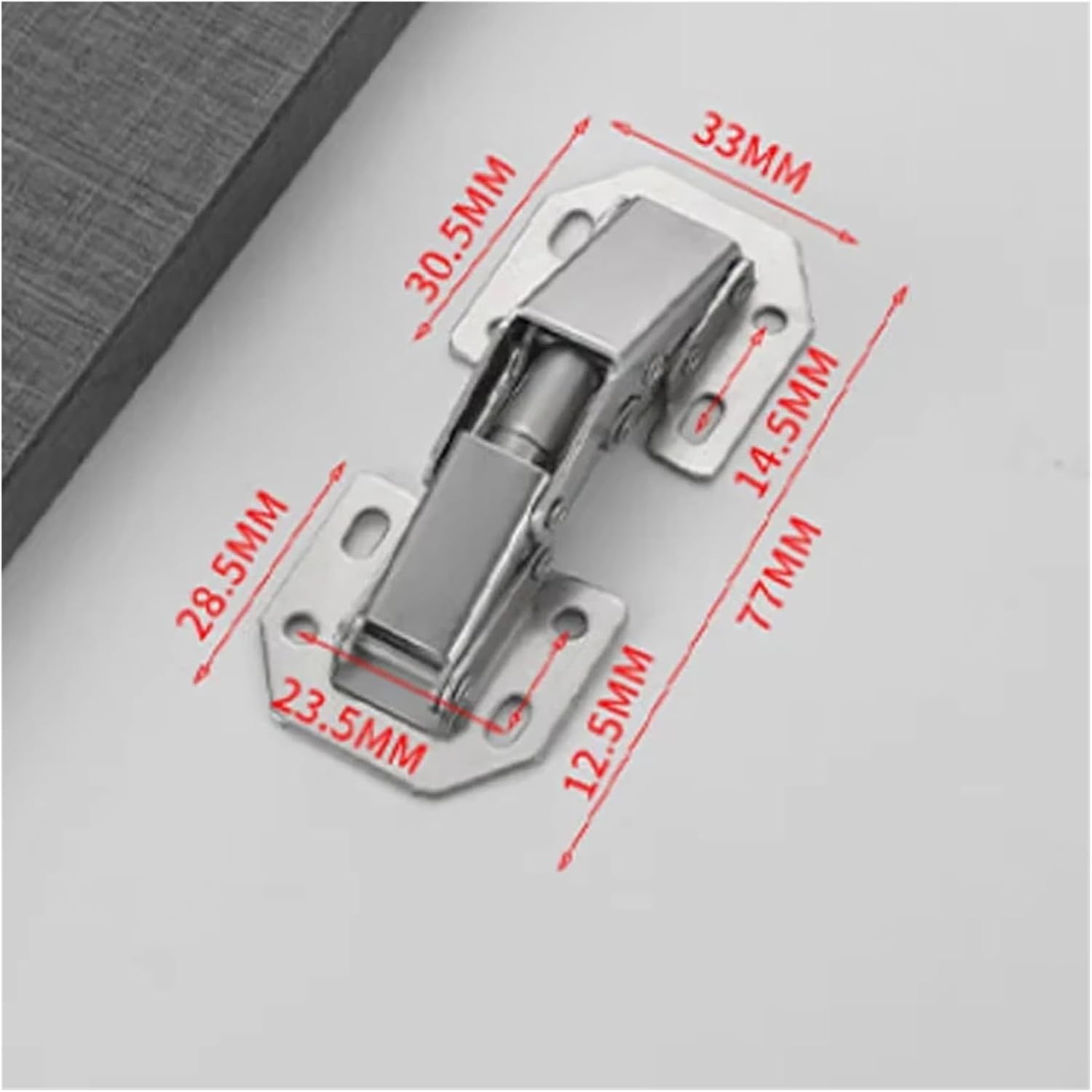 10/4/2PCS 90 Degree Cabinet Hinges No-Drilling HoleHydraulic Buffer Hinge Kitchen Cupboard Furniture Hardware(4PCS)