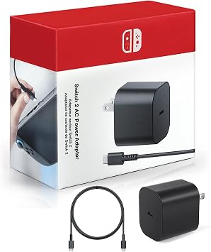Switch 2 Charger 60W - 20V 3A OEM Style Replacement Fast Charging Power Adapter Accessories with 5FT USB C Cable for Switch OLED, Lite, Steam Deck
