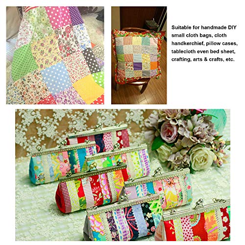 Cucudy 100pcs, Retalhos de Tecido DIY, Estampa Sortida, Algodão, 100x100mm