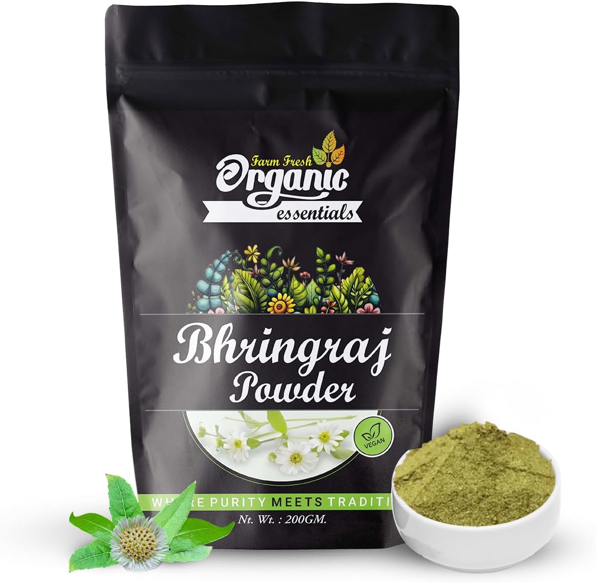 Bhringraj Powder For Hair Treatment, Pure and Chemical-Free for Healthy, Vibrant Hair (Bhringraj Powder)