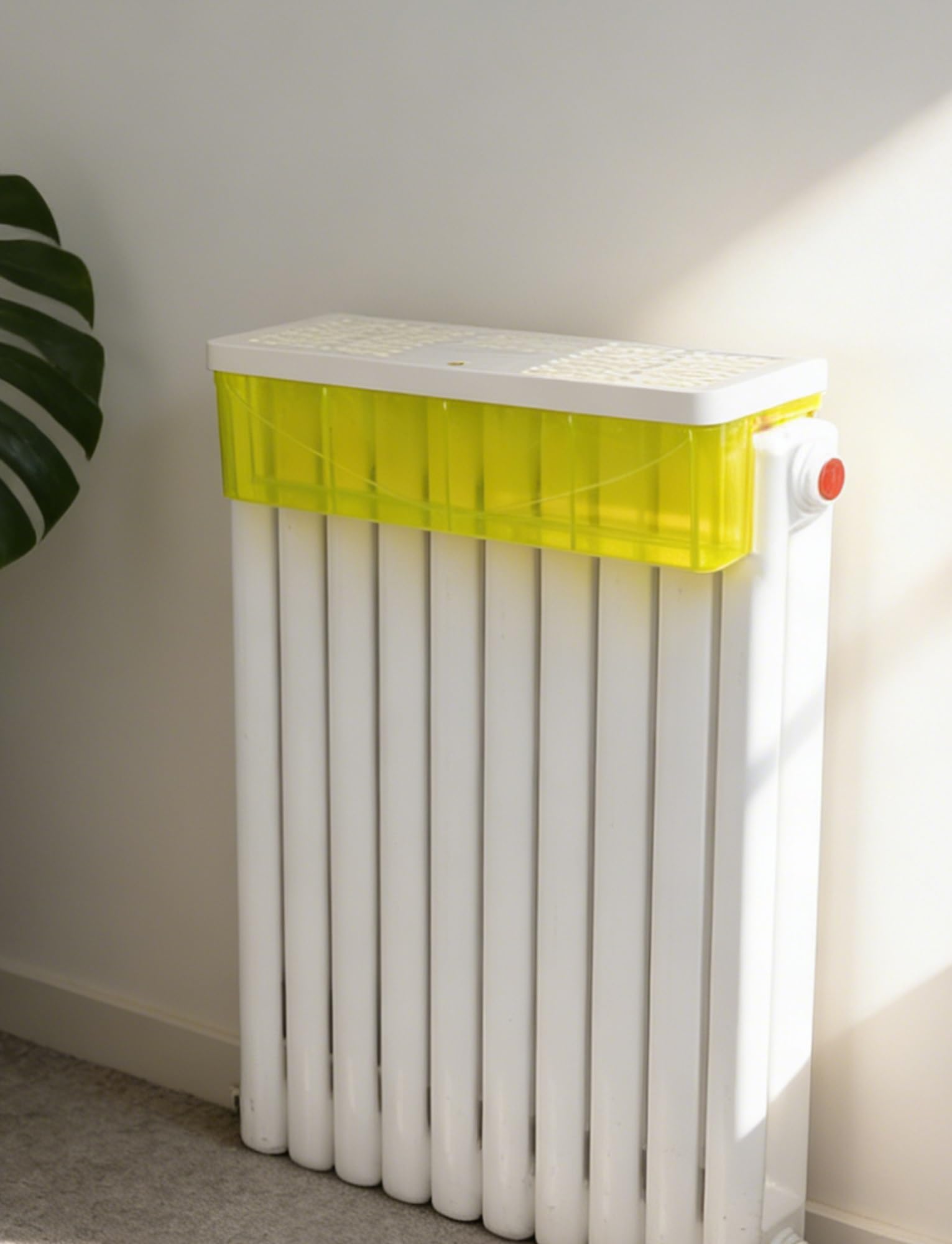 Universal Radiator Water Humidifier, Evaporative Heat-Powered, Energy Efficient, Easy Installation,Visible Water Level, Home &amp; Office Use(Yellow,40cm/15.7in)