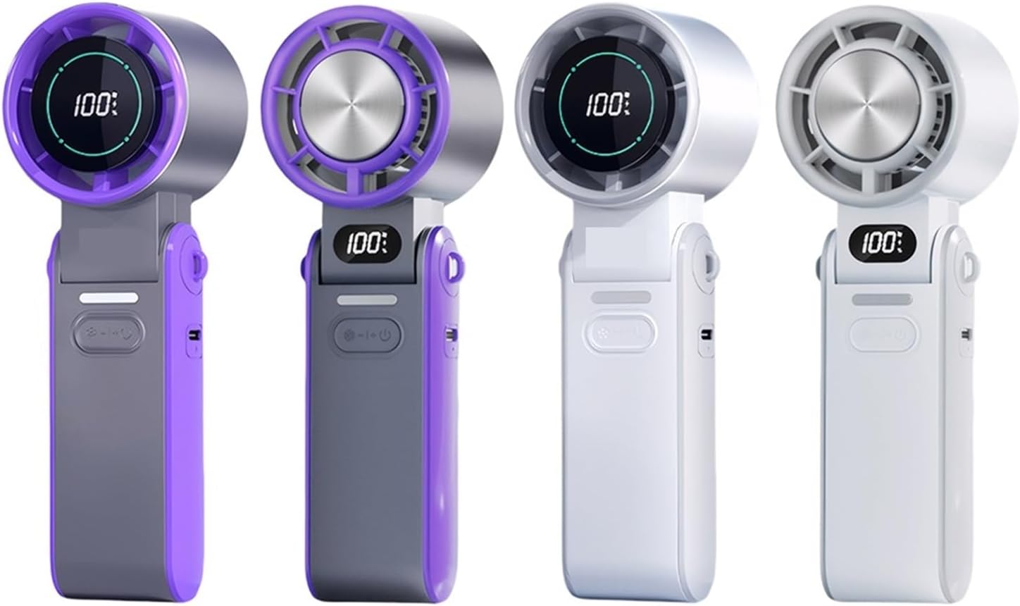 Portable Handheld Fan 100 Speeds Adjustable Foldable Desk Fan Hand Fan Pocket Fan Outdoor Activities Travel Working(Style A 3600mAh)