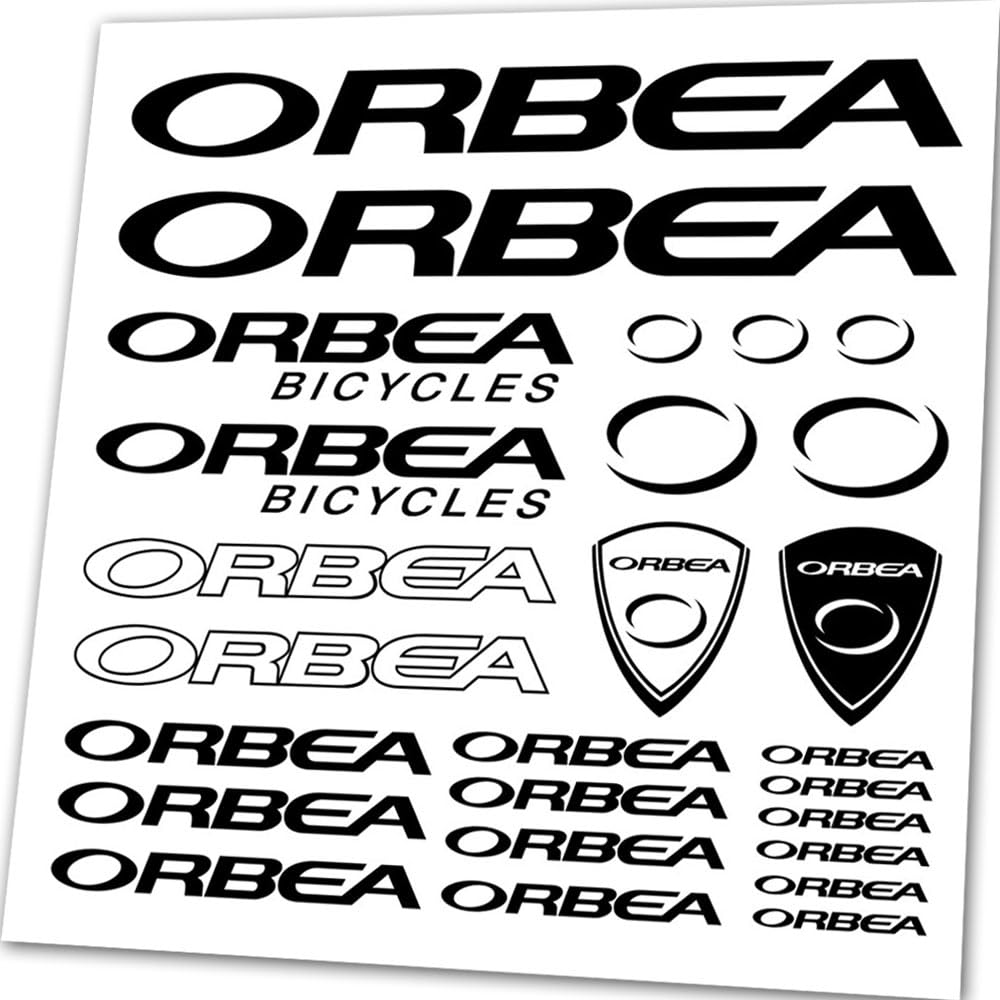 For ORBEA Bike Frame Vinyl Graphic Die Cut Replacement Decals Sticker Kit MTB (Black)