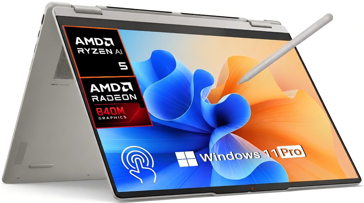 Lenovo Yoga 7a 2 in 1 16" 2K Touchscreen Laptop 16GB 1TB Ryzen AI 5 430