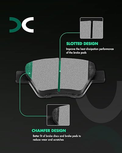 Miniatura 2 de SCITOO D1319 D1456 Semi Metallic Brake Pads Kits Front & Rear Fit For Audi 2010-2012,For Volkswagen 2009-2018