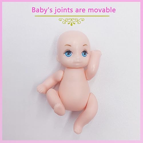 Miniatura 7 de Drfeify Muñeca familiar 5 piezas para mamá embarazada con papá mamá embarazada scooter para niños y niñas