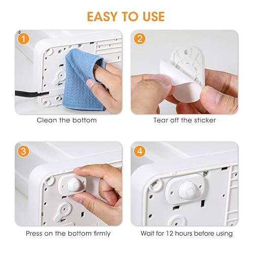 Miniatura 6 de Aieve Ruedas giratorias autoadhesivas, paquete de 8 rodillos para electrodomésticos de cocina, ruedas para electrodomésticos pequeños, mini ruedas