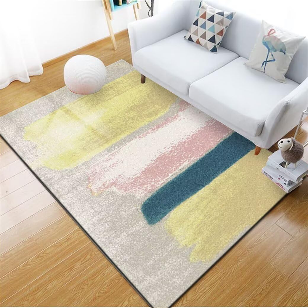 Tapis chambre arc en ciel gris pour enfants et ado avec motif moderne