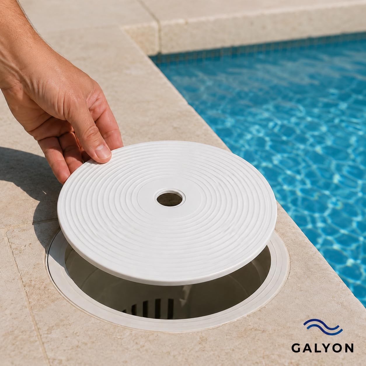 Pack Recambios Skimmer Piscina Compatible con AstralPool | Tapa Skimmer + Compuerta Skimmer con Bisagra | Repuestos para Filtración y Mantenimiento de Piscinas | Color Blanco