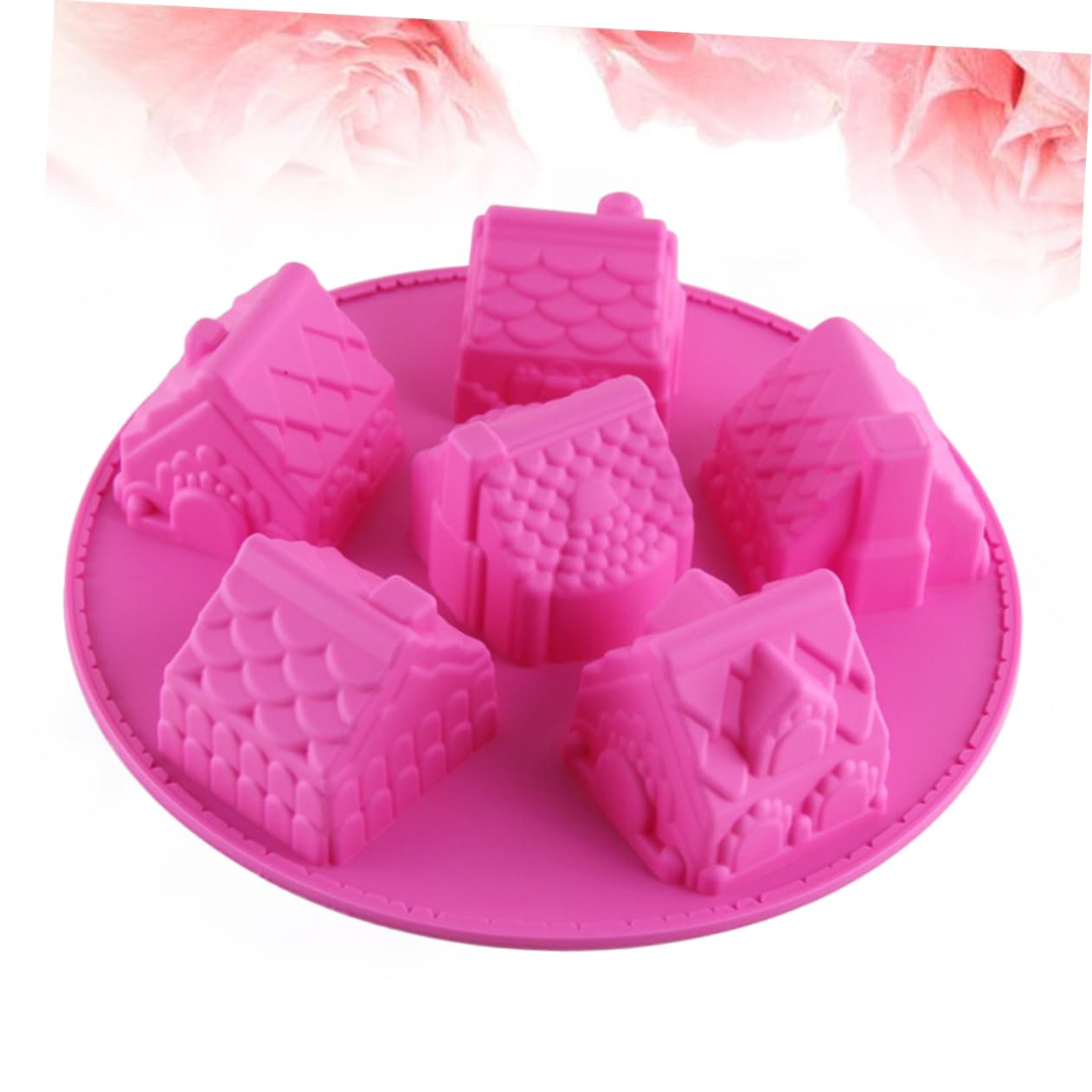 Amosfun 3 Pièces moule de cuisson villa moule à muffins à bonbons bricolage de Noël gateau cake s à bricolage s en silicone antiadhésif
