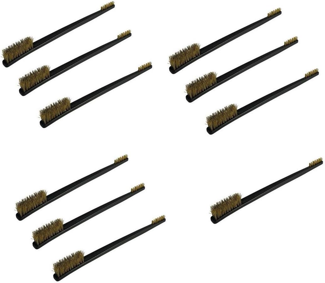 Tucson ToolsDouble Ended Brass Brushes TEN (10) Pieces Excellent Quality 7" Long Great for Gun Cleaning, Metal Work, Jewelry, etc.