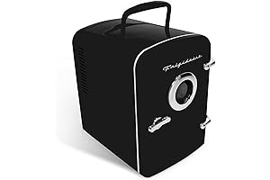 EFIMSI151 Mini Portable Compact Personal Home Office Fridge Cooler BUILT IN SPEAKER,...