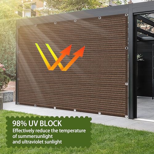 Filet d'ombrage 1.4 x 1.4 m marron perméable pour serre et jardin - 4