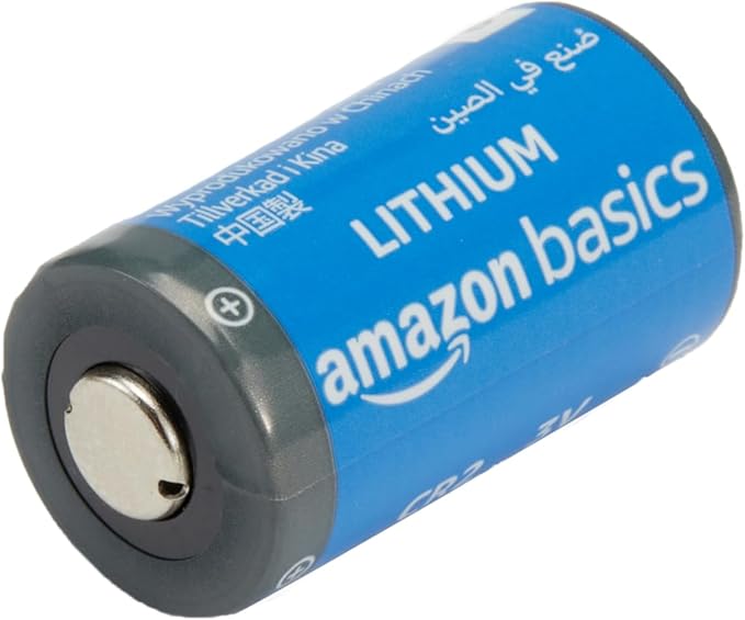 Amazon Basics 12-Pack CR2 Lithium Batteries, 800 mAh, 3 Volt, Long Lasting Power