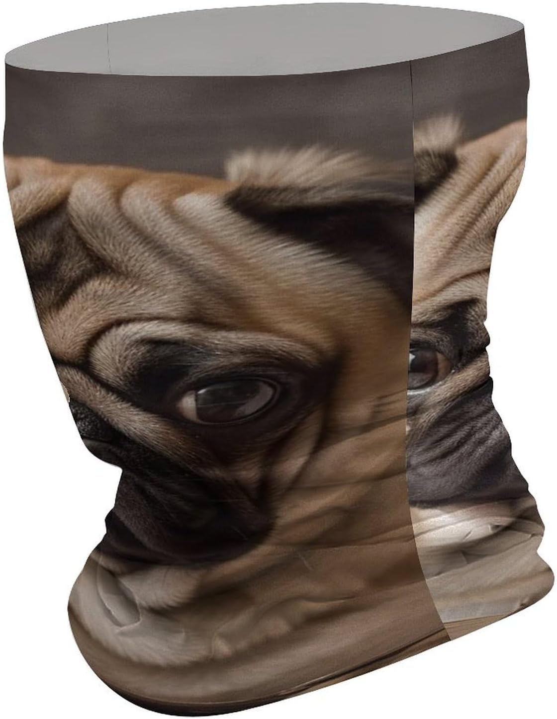 UPF 50+ UV Neck Gaiter Cooling Face Scarf for Fishing Cycling | Animal Pug Dog Neck Cover Stretch Breathable Quick Drying Face Mask Bandana for Men Women
