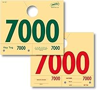 Vista 11 de 1000 números de envío de servicio automotriz Etiquetas colgantes de espejo numeradas 5000-5999 RL78 Estilo Rojo Verde Números de envío de servicio