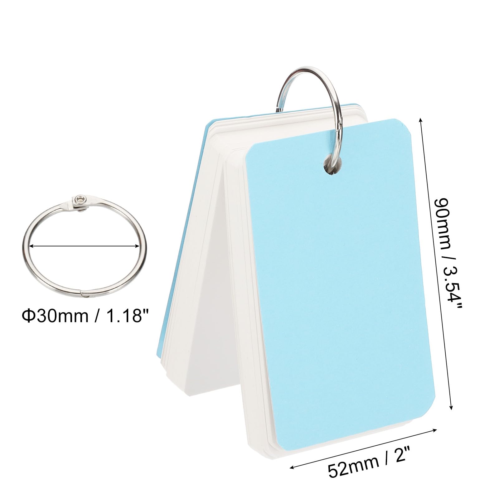 PATIKIL Blank Index Cards with Ring - Image 2