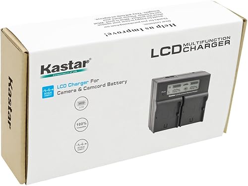 Miniatura 7 de Kastar Cargador rápido dual LCD y batería 1x para JVC SSL-JVC70 SSL-JVC75 BN-S8I50 GY-HMQ10 GY-LS300 GY-HM200 GY-HM200HW GY-HM200U GY-HM600