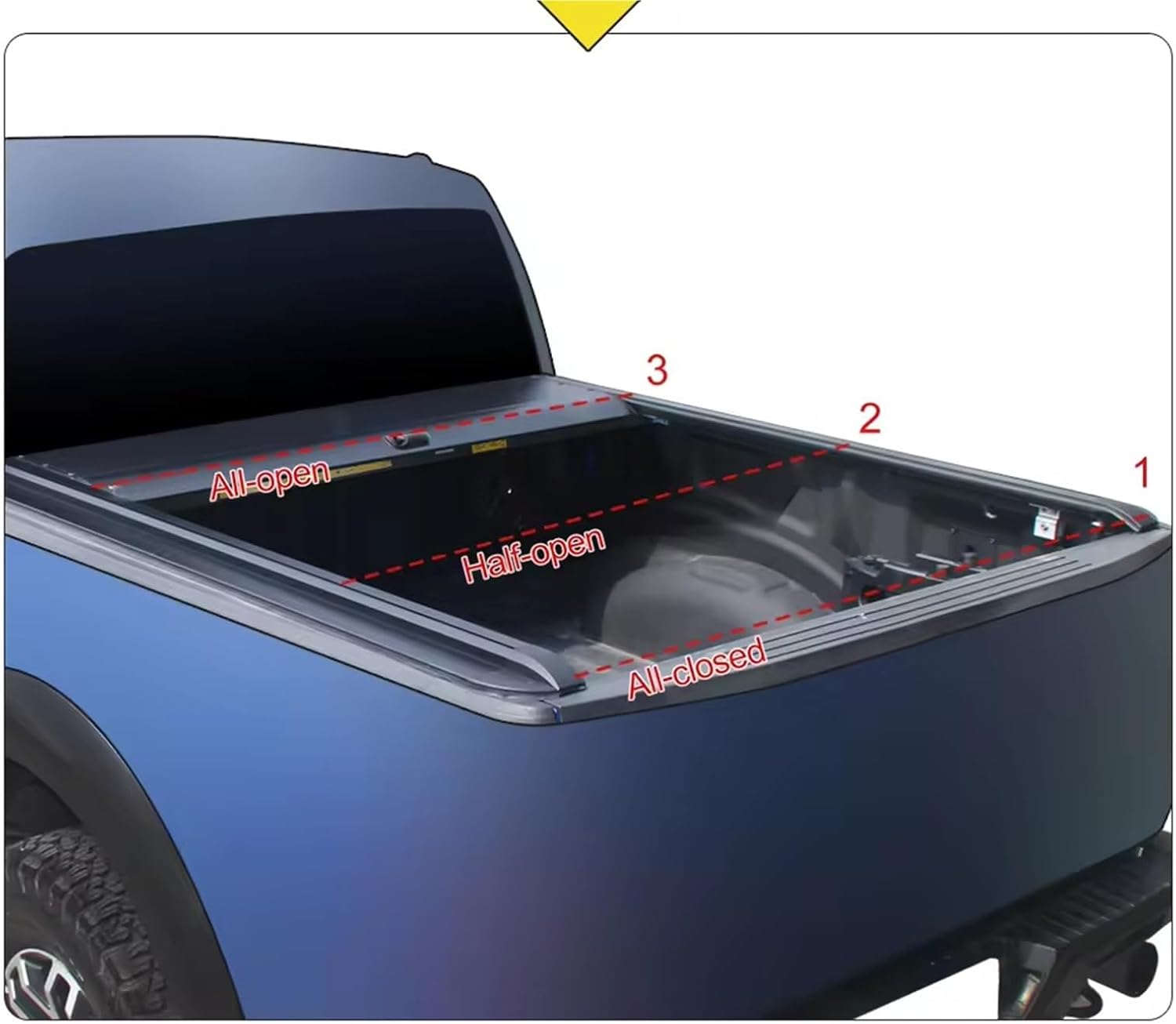 Roller Shutter Lid Compatible with Foton General G7 Mars Pickup Truck Retractable Aluminum Alloy Tonneau Cover Pick Up Trunk Bed