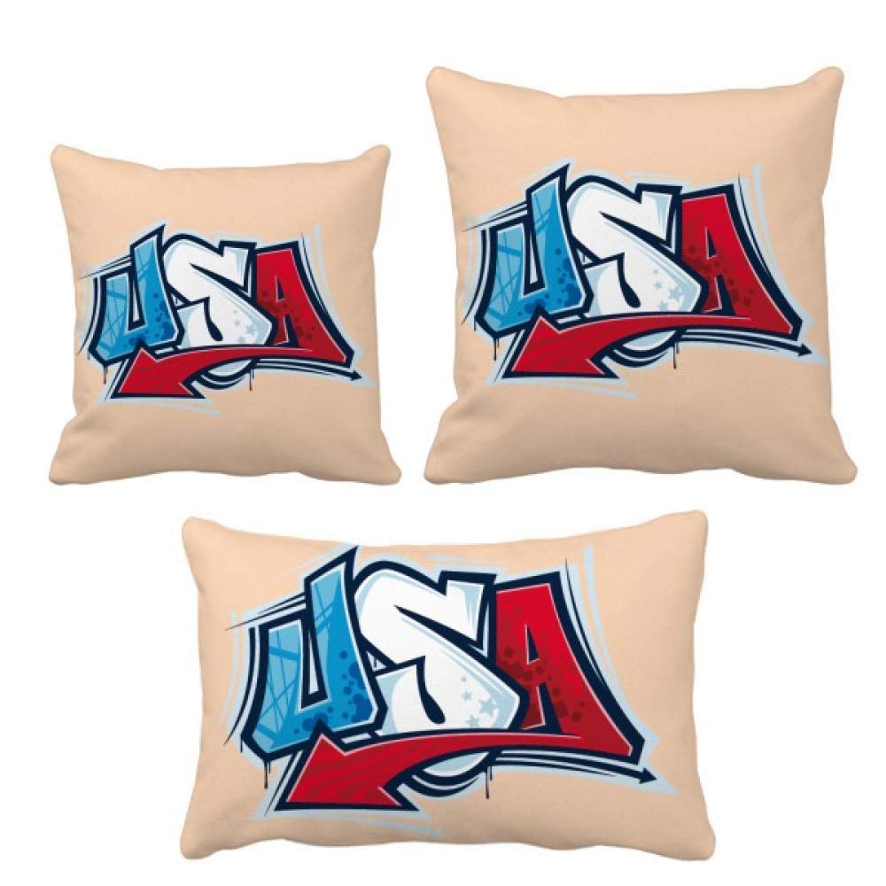 Housse de coussin Graffiti style américain pour masquer l'usure d'un vieux fauteuil